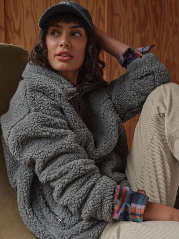 Parker Duck Egg Blue Half Neck Fleece (B86540) | $50