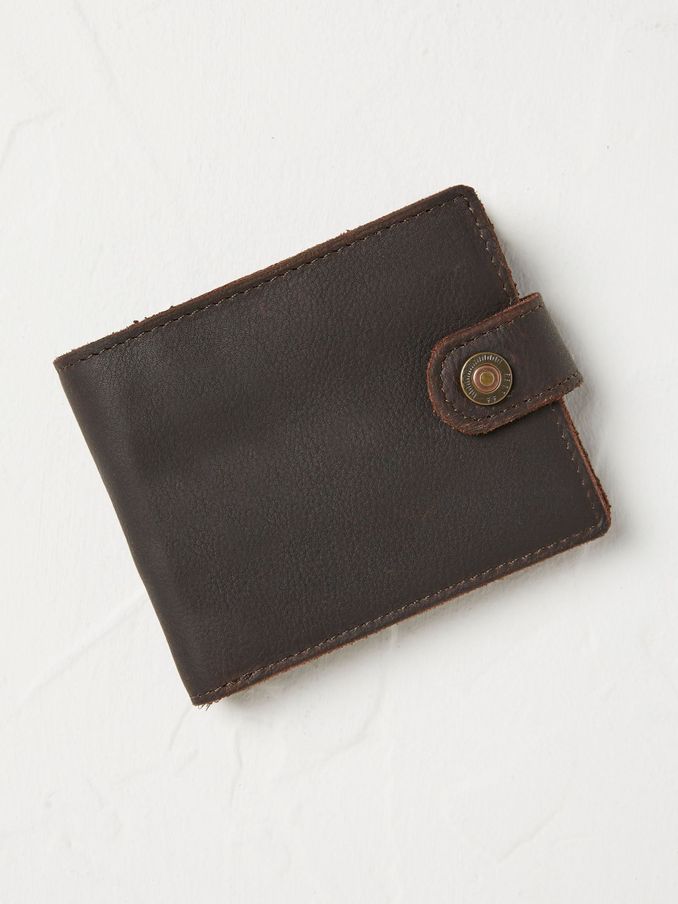 Brown Multi Compartment Leather Wallet (B87595) | $38
