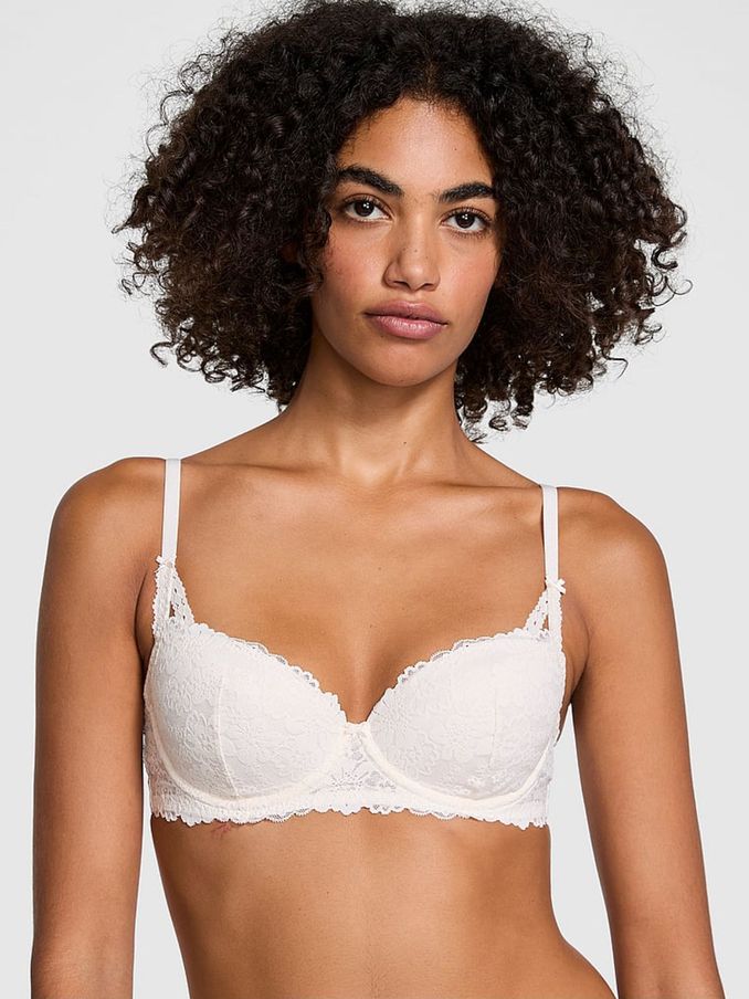 Coconut White Lace Lightly Lined Balcony Bra (B88881) | €40