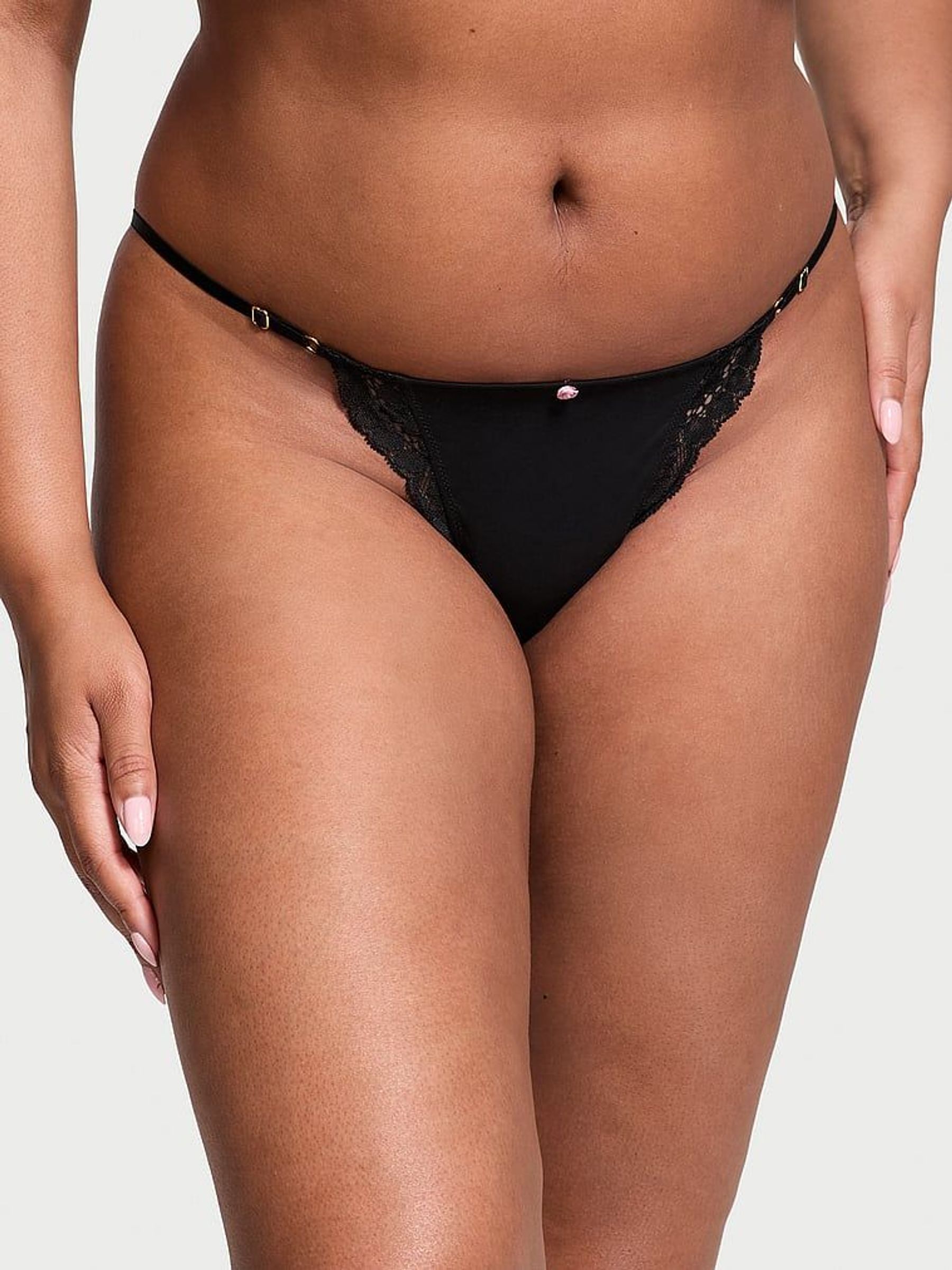 Black Lace Trim Bikini Knickers (B89255) | €15.50