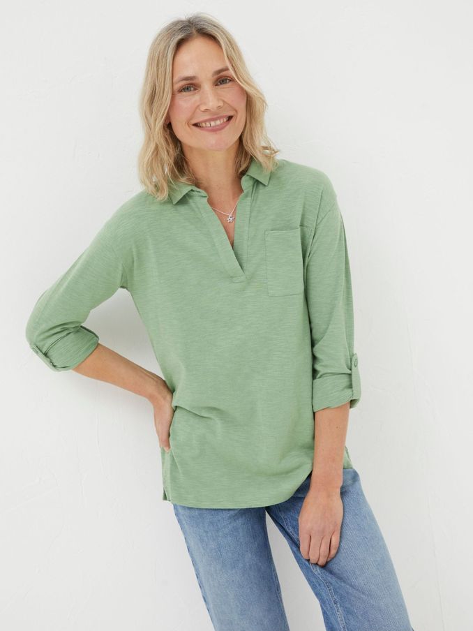 Paige Sage Green Jersey Shirt (B89848) | $30