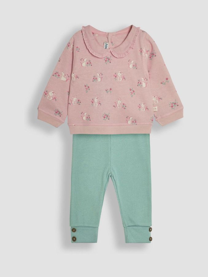 Pink Pretty Mouse Sweatshirt & Leggings Set (B90241) | $48