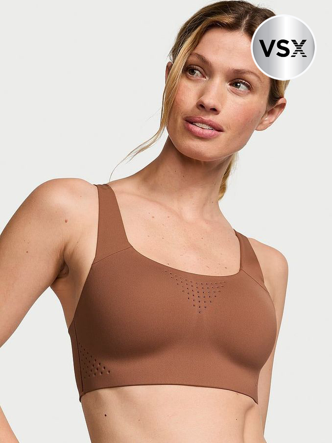 Caramel Brown Back Close Featherweight Max High Support Sports Bra (B91509) | €52