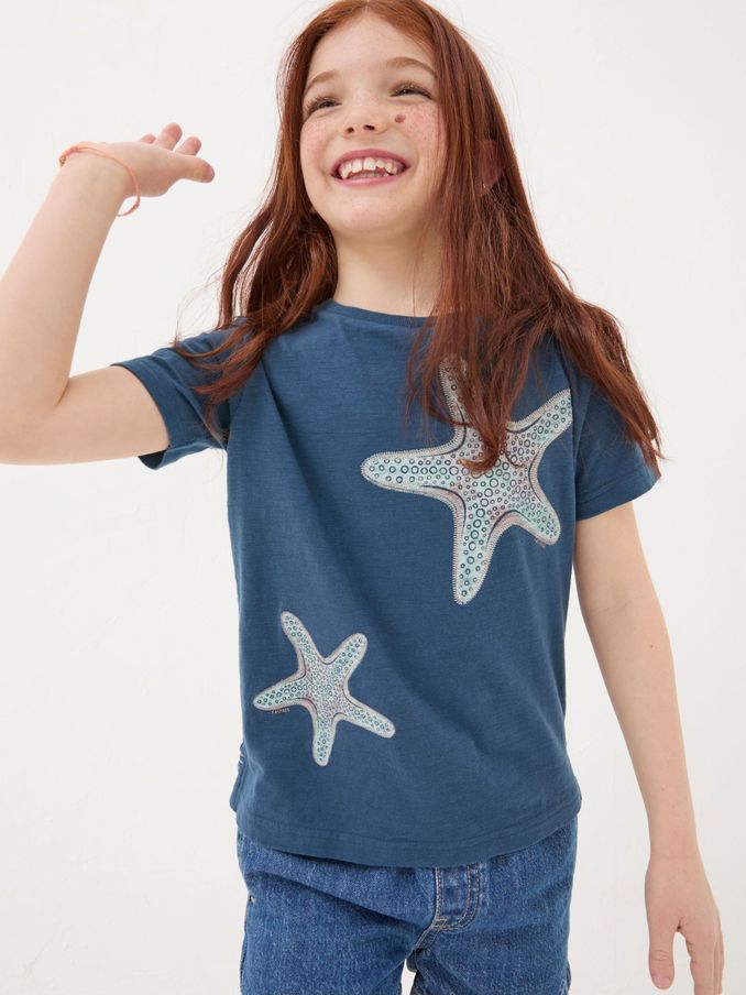 Blue Star Fish Graphic T-Shirt (B92168) | $12