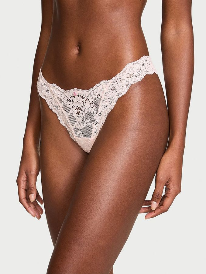 Purest Pink Brazilian Lace Knickers (B94729) | €15.50
