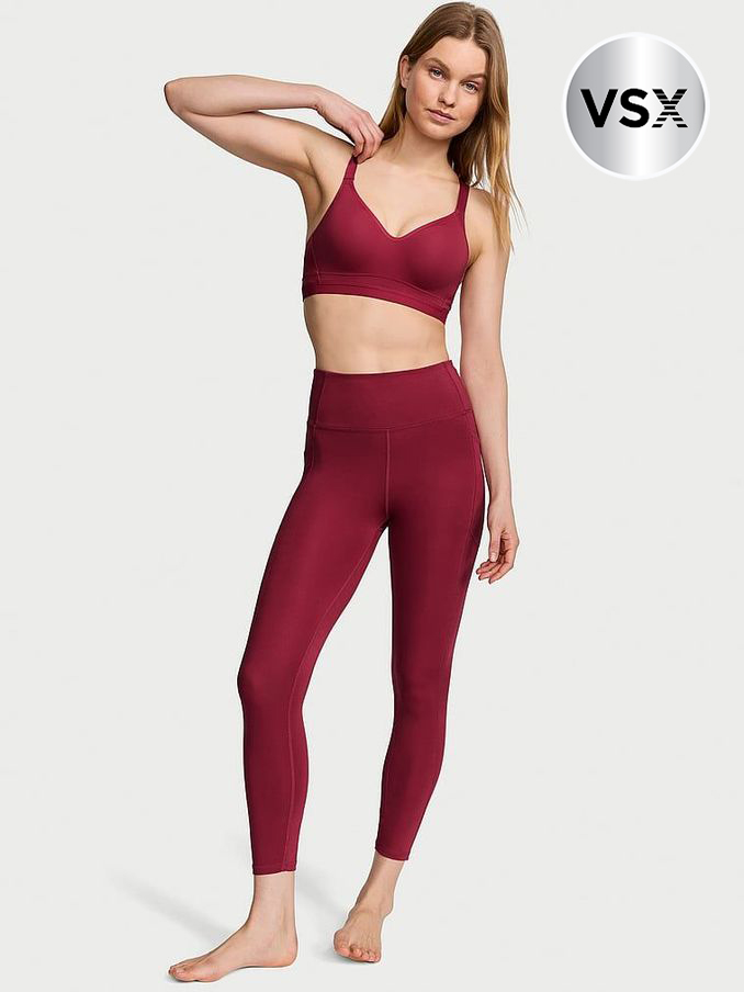 Campari Red 7/8 Length Essential Pocket Leggings (B96581) | €40