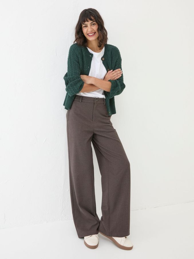 Presley Brown Herringbone Trousers (B98042) | €46