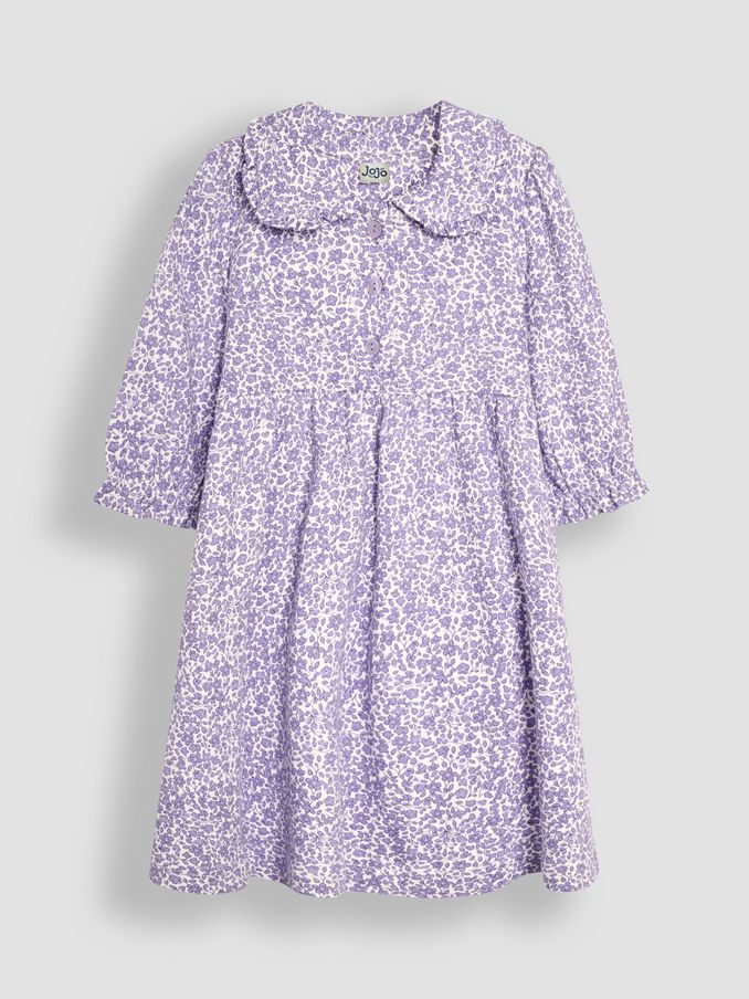 Lilac Purple Ditsy Floral Peter Pan Dress (B99968) | $15