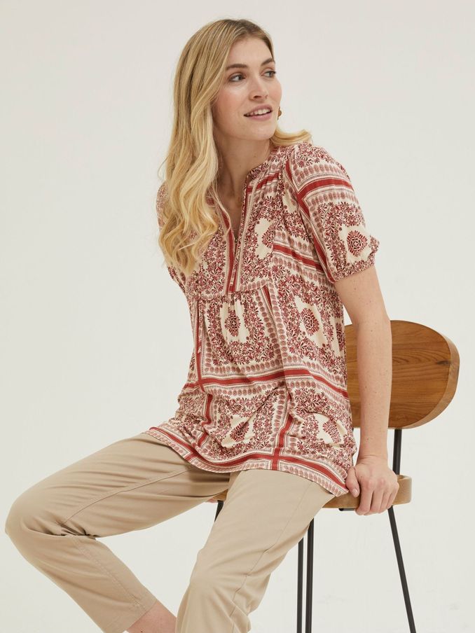Natural Lou Bandana Tunic Top (BXP115) | €25