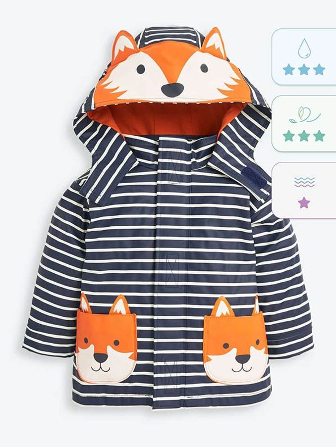 Navy Stripe Fox Waterproof Jacket (C07170) | $32