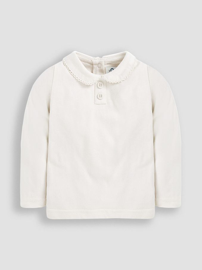 Cream Plain Peter Pan Top (C14335) | $10