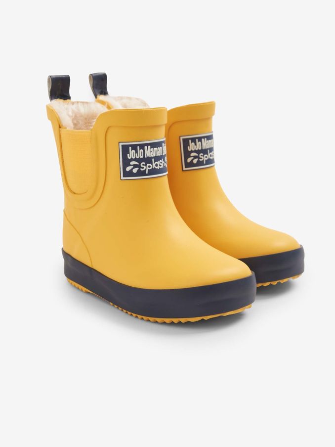 Mustard Yellow Cosy Lined Ankle Wellies (C21401) | $42 - $45