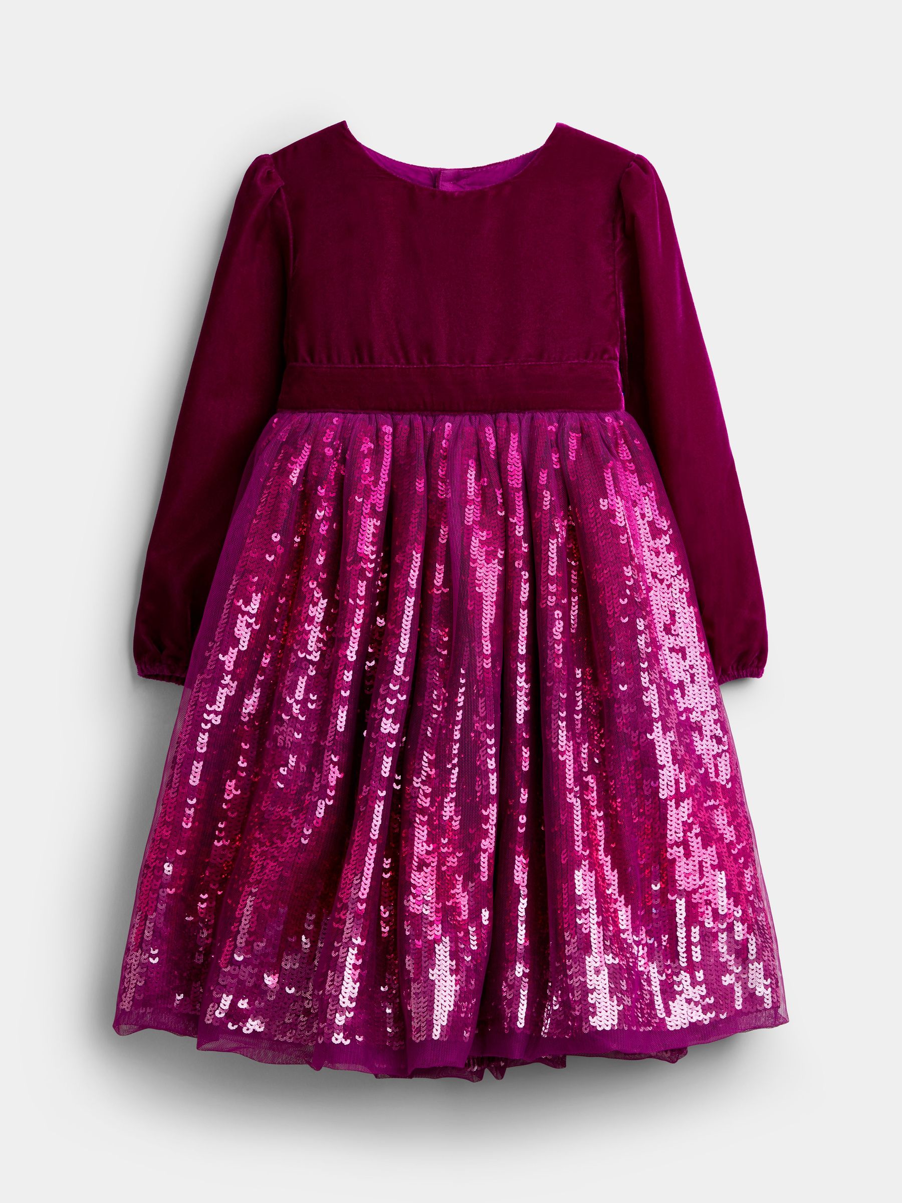 Plum Purple - Velvet & Sequin Party Dress