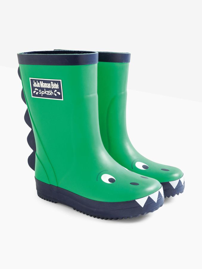 Green Dino Printed Lined Wellies (C34351) | $40 - $44