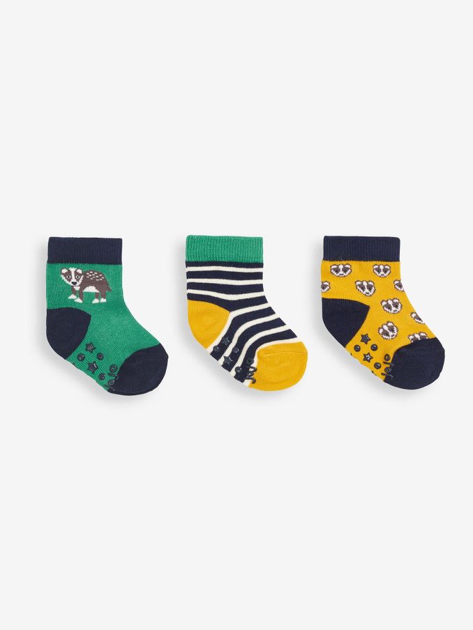 Navy Boys' 3-Pack Badger Socks (C37605) | $9