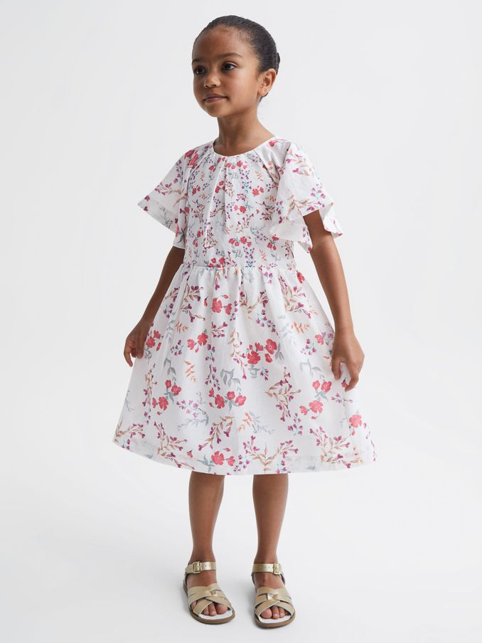 4-9 yrs Print Midi Dress in Multi (C46044) | €28