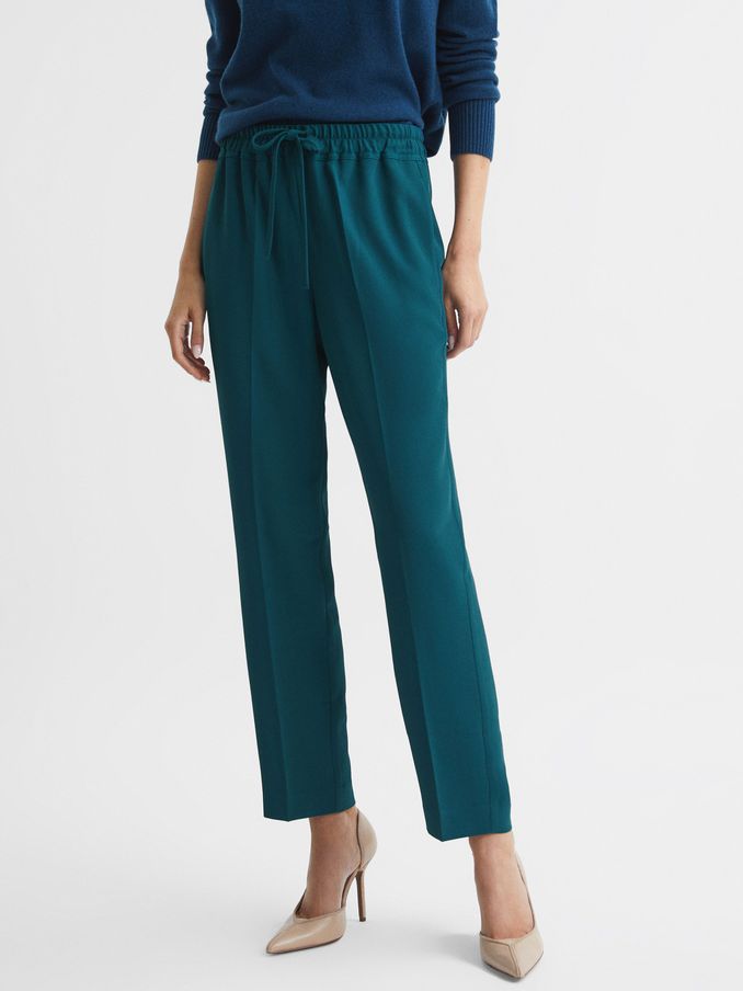 Petite Pull On Trousers in Dark Teal (C46228) | 286 QAR
