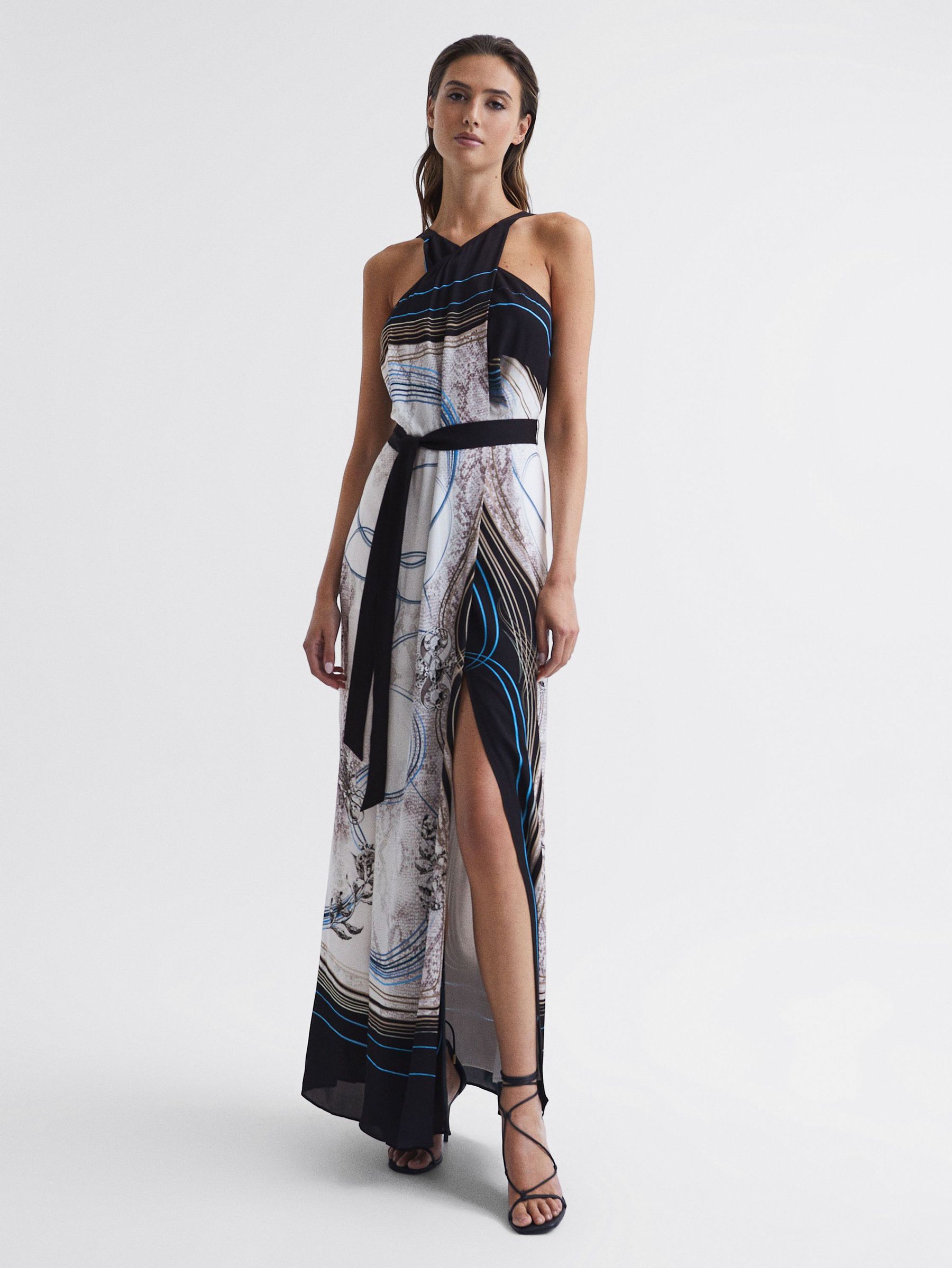 Jewel Print Maxi Dress in Navy (C47318) | 545 QAR