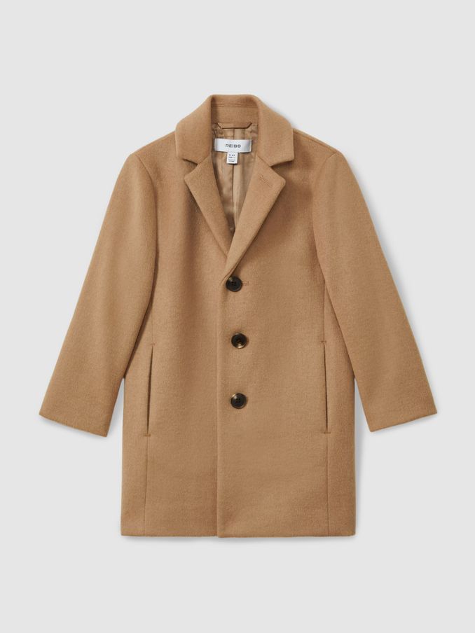 13-14 yrs Single Breasted Overcoat in Camel (C51685) | US$190