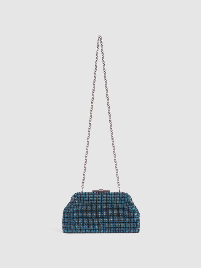 Embellished Clutch Bag in Teal (C56293) | US$195