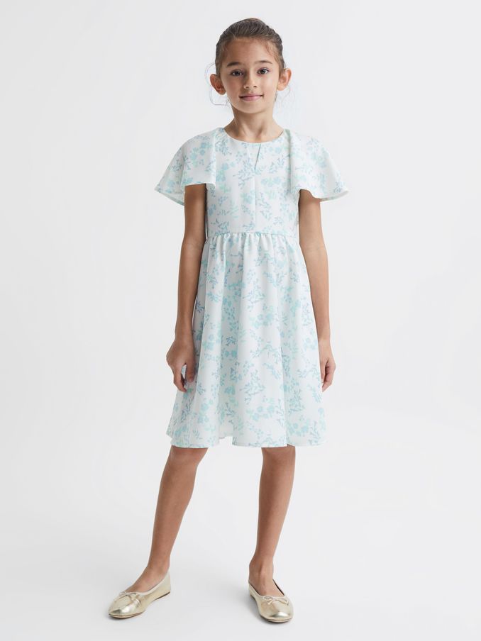 4-9 yrs Satin Midi Dress in Multi (C59960) | €42