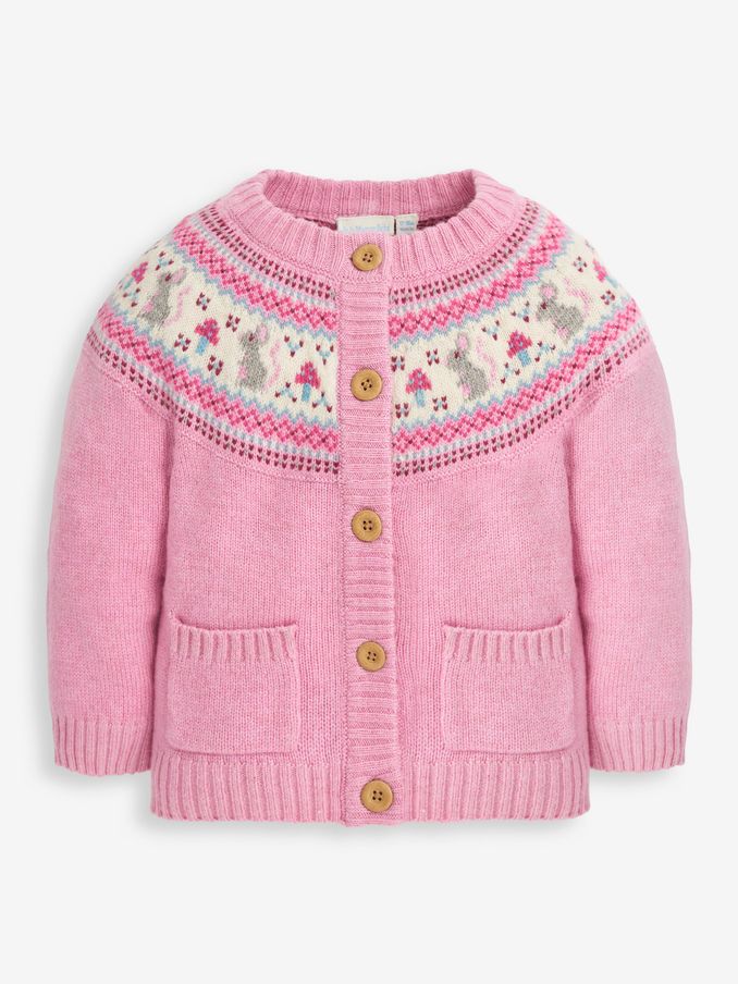 Pink Mouse Fairisle Pattern Cardigan (C63772) | $27