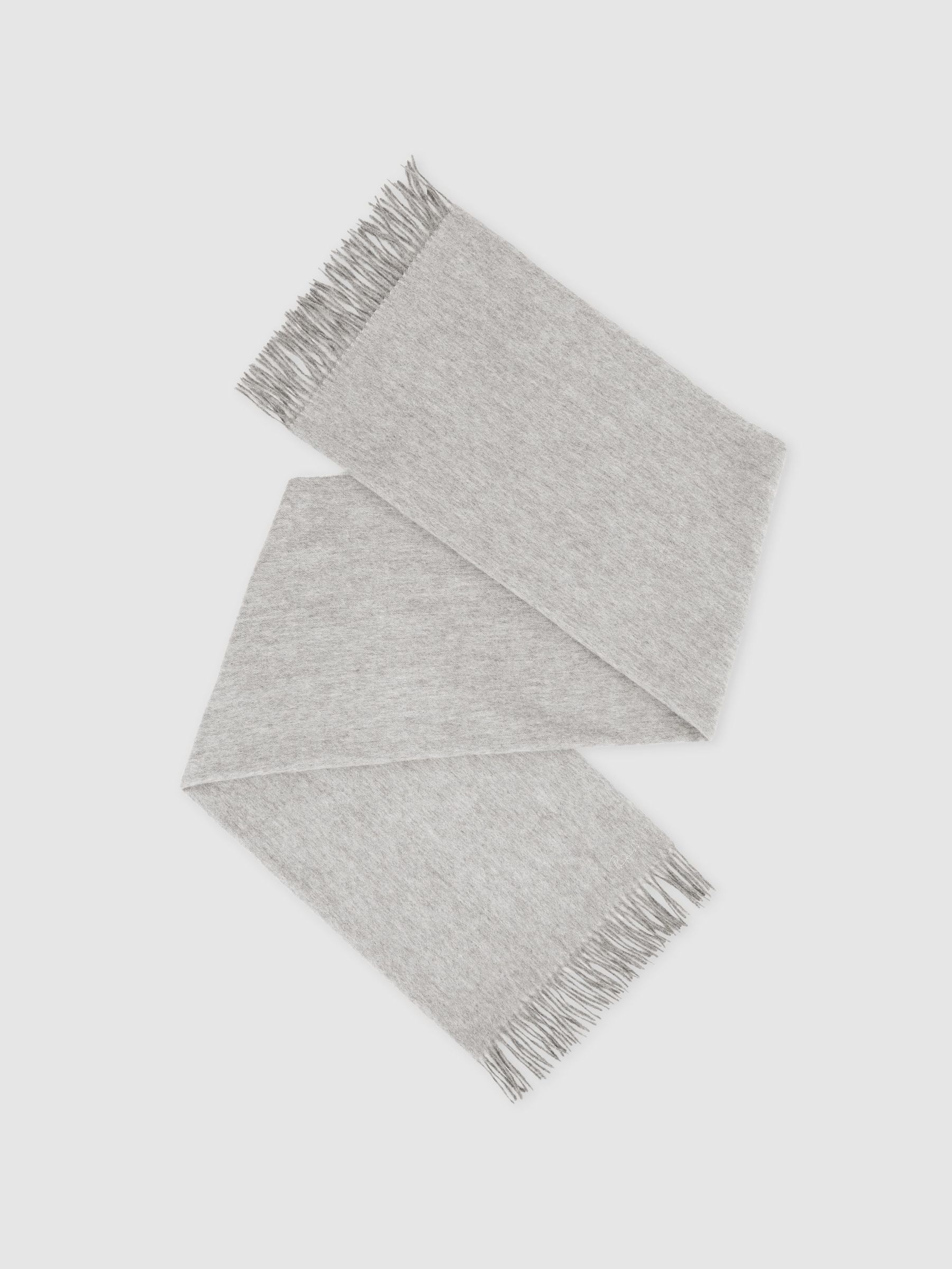 Wool-Cashmere Scarf in Soft Grey (C67434) | HK$1,330