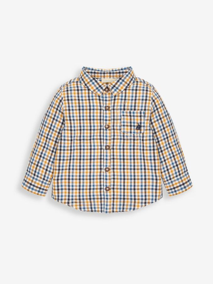 Check Shirt in Mustard (C68784) | $19