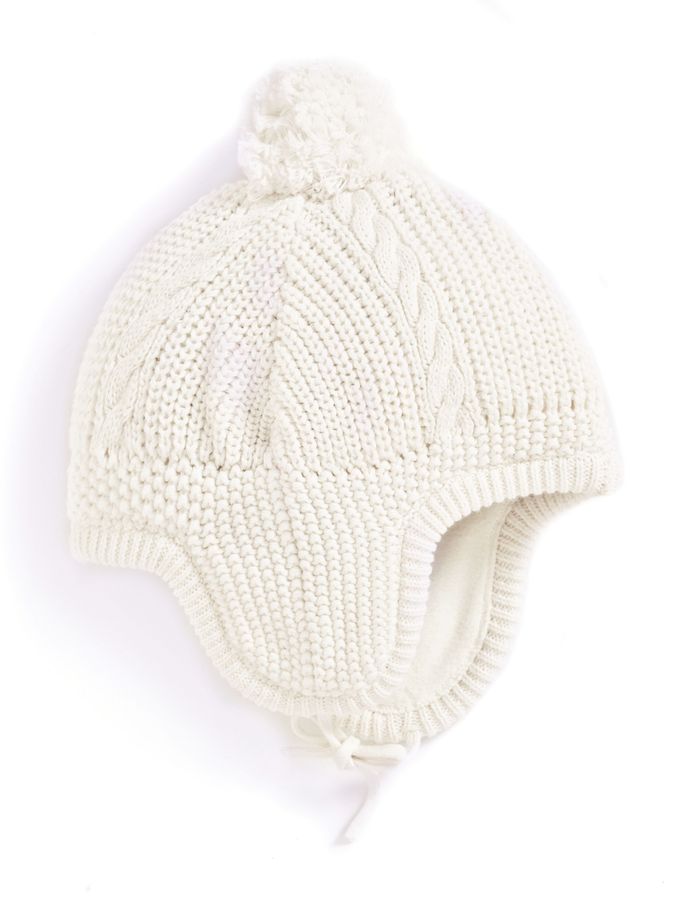 Cream Cosy Cable Knitted Hat (C71877) | $25