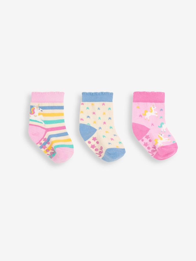 Multi Unicorn Socks 3 Pack (C79353) | $7