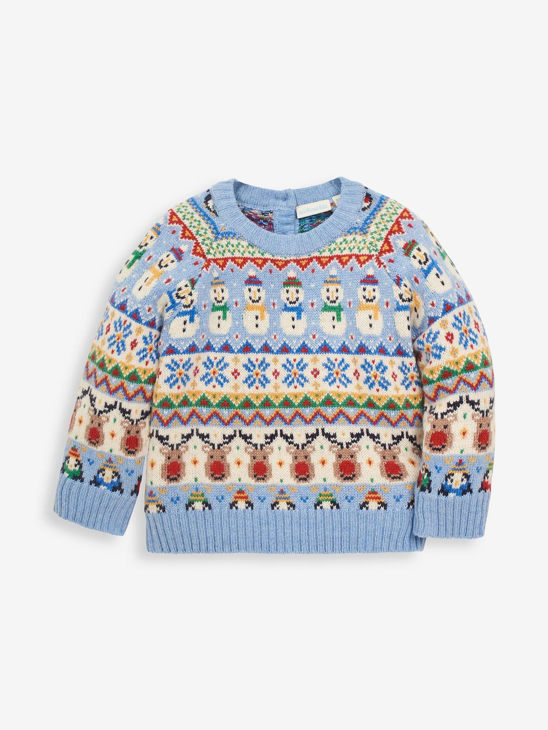 Blue Kids' Snowman Fairisle Pattern Jumper (C81002) | $21