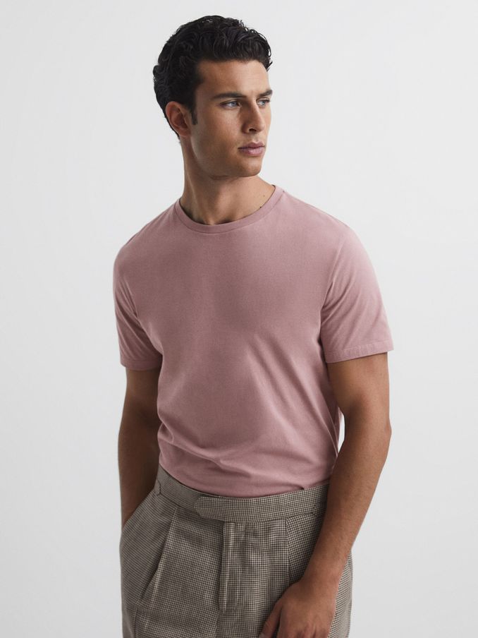 Crew Neck T-shirt in Dusty Rose (C86016) | €21