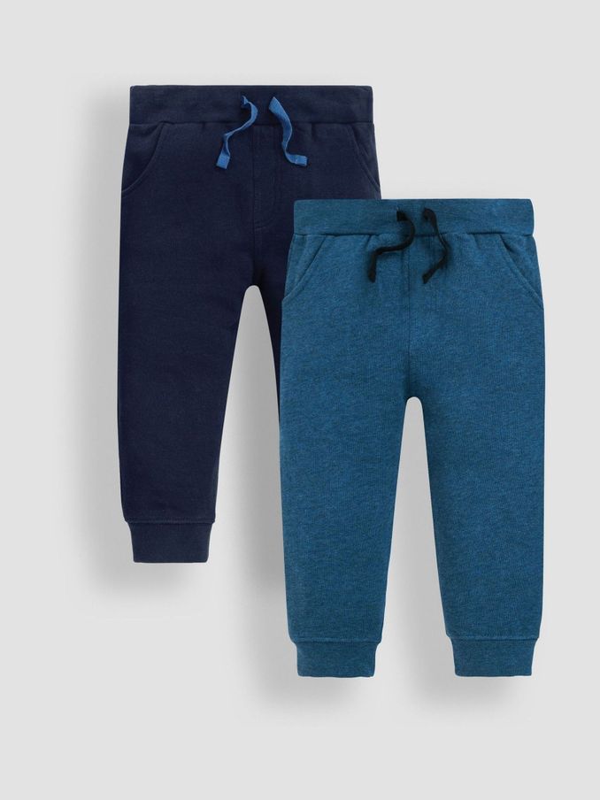 Navy Blue & Indigo Blue 100% Cotton Joggers 2 Pack (C92324) | $36
