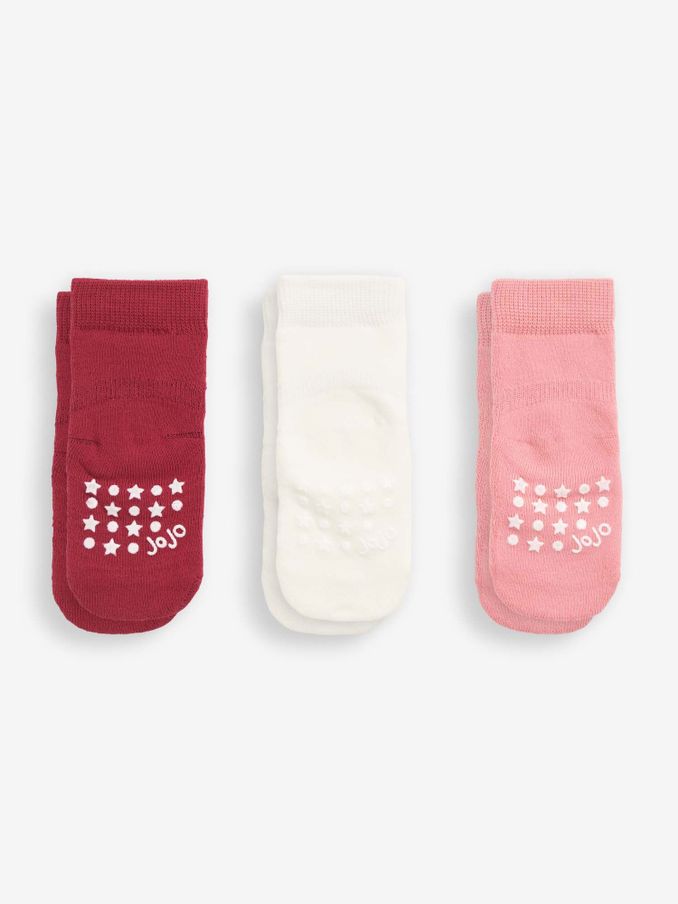 Berry Pink 3-Pack Extra Thick Socks (C95197) | $18