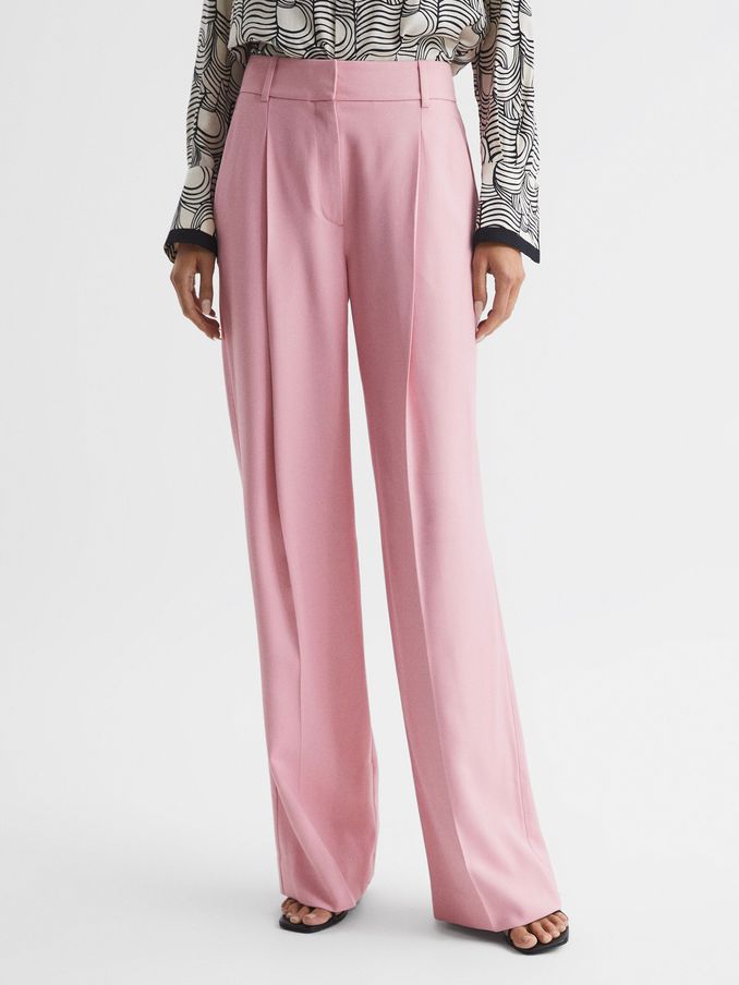 Wide Leg Trousers in Pink (D17106) | HK$582