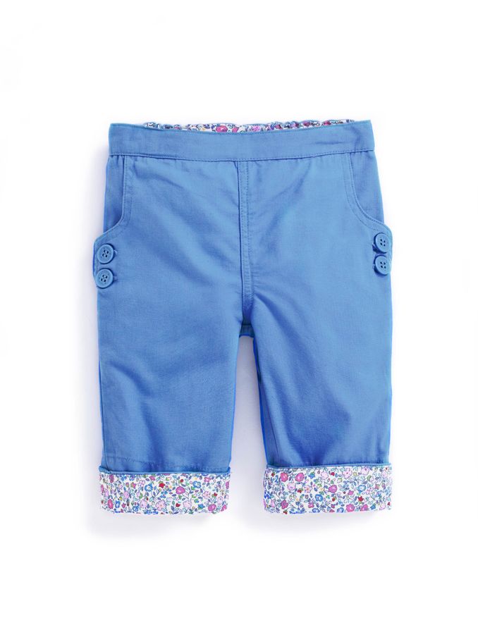 Cornflower Girls' Twill Clamdiggers (D18231) | $13