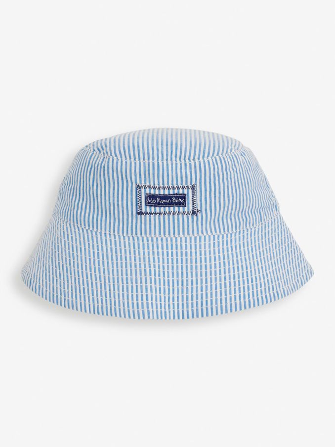 Seersucker Stripe Sun Hat in Blue (D18276) | $24