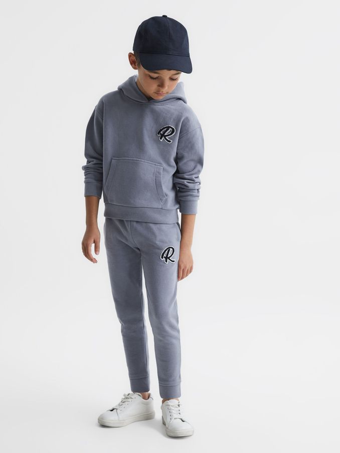 Garment Dyed Logo Joggers in Ashley Blue (D20408) | AED83