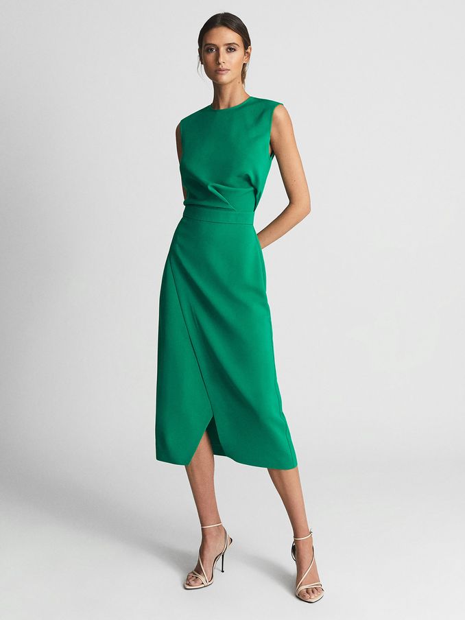 Sleeveless Bodycon Dress in Green (D21808) | $117