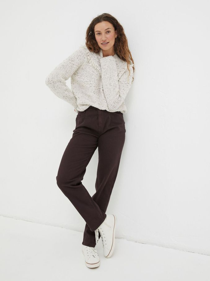 Purple Cleo Canvas Barrel Leg Chinos (D25180) | €25