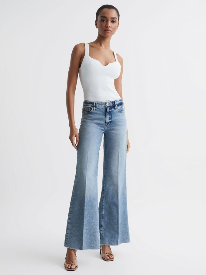 Palazzo Jeans in Mid Blue (D35762) | US$123 - US$147