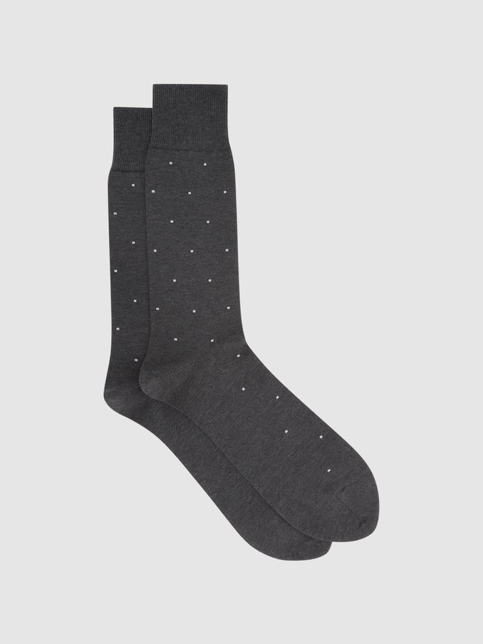 Polka Dot Socks in Charcoal (D39995) | €15