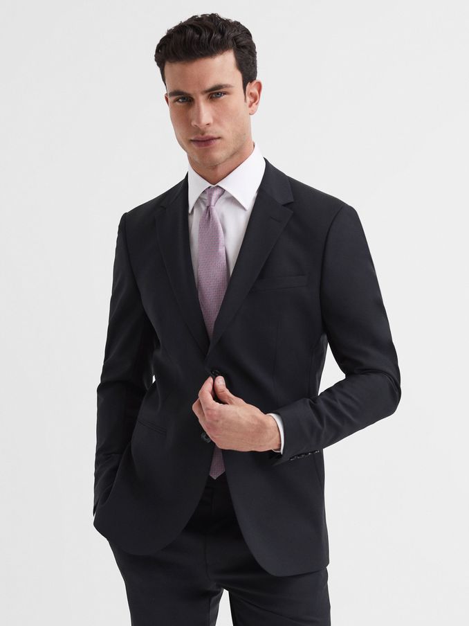 Modern Fit Travel Blazer in Black (D43790) | AED1,505