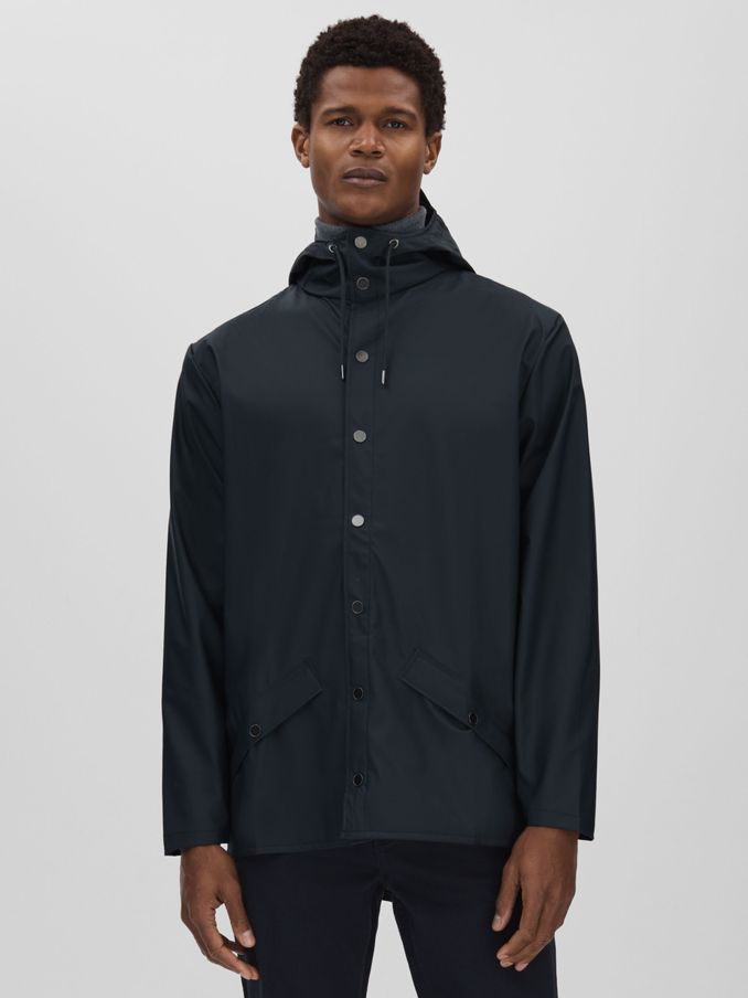 Rains Unisex Hooded Raincoat in Navy (D46003) | €120