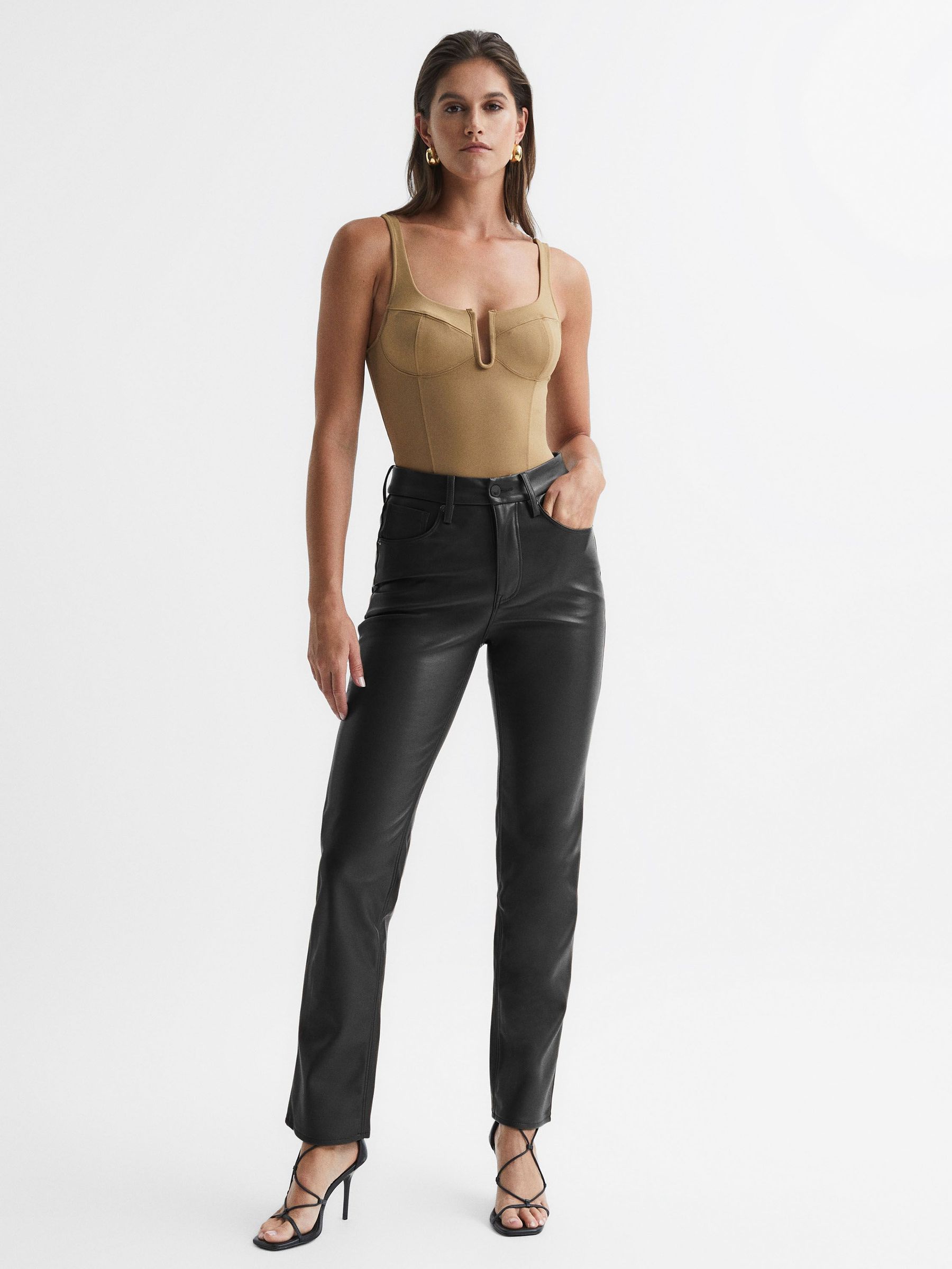 Good American Better Than Leather Pants in Black (D51014) | 477 SAR