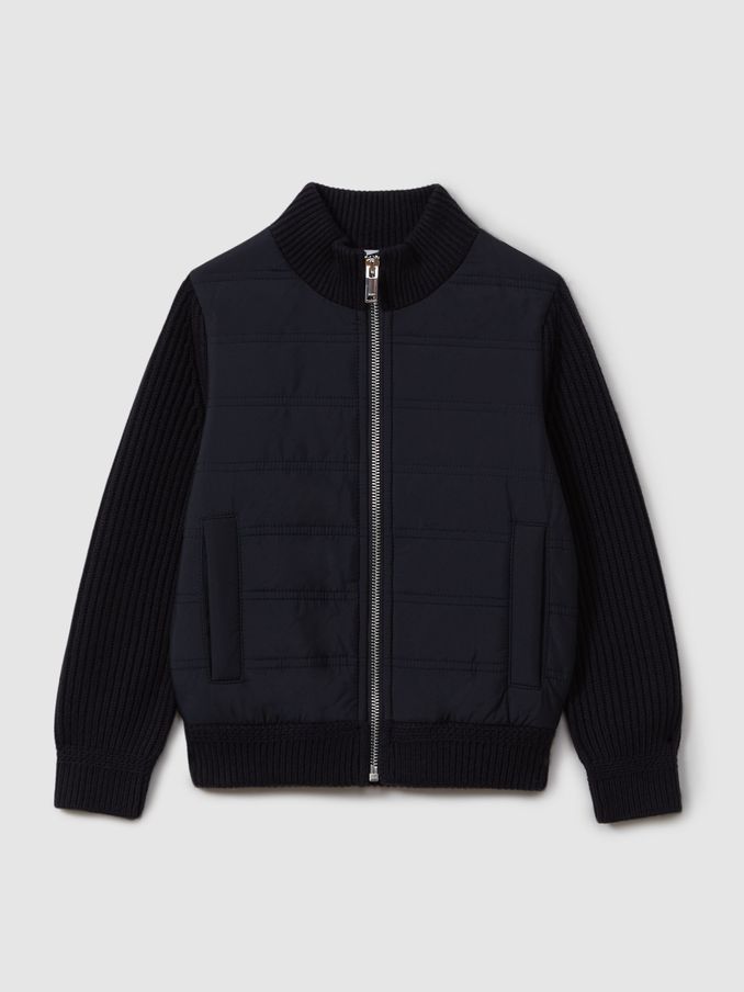 9-14 yrs Hybrid Zip Through Quilted Jacket in Navy (D51039) | HK$940
