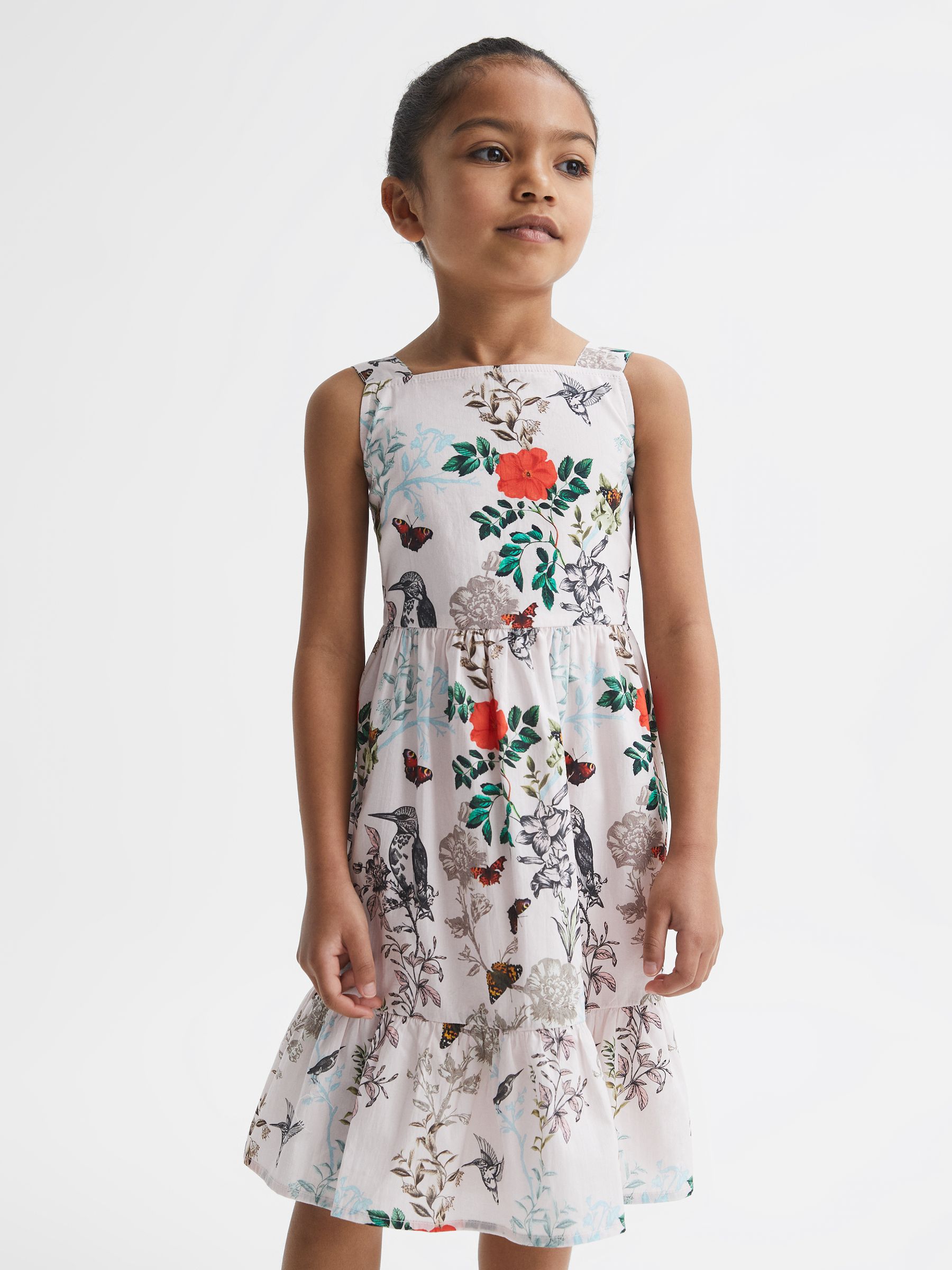 9-12 yrs Printed Strappy Dress in Ivory Print (D56890) | HK$326