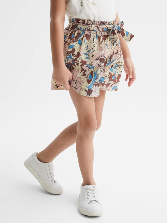 4-9 yrs Elasticated Waist Printed Shorts in Lilac (D56893) | €14