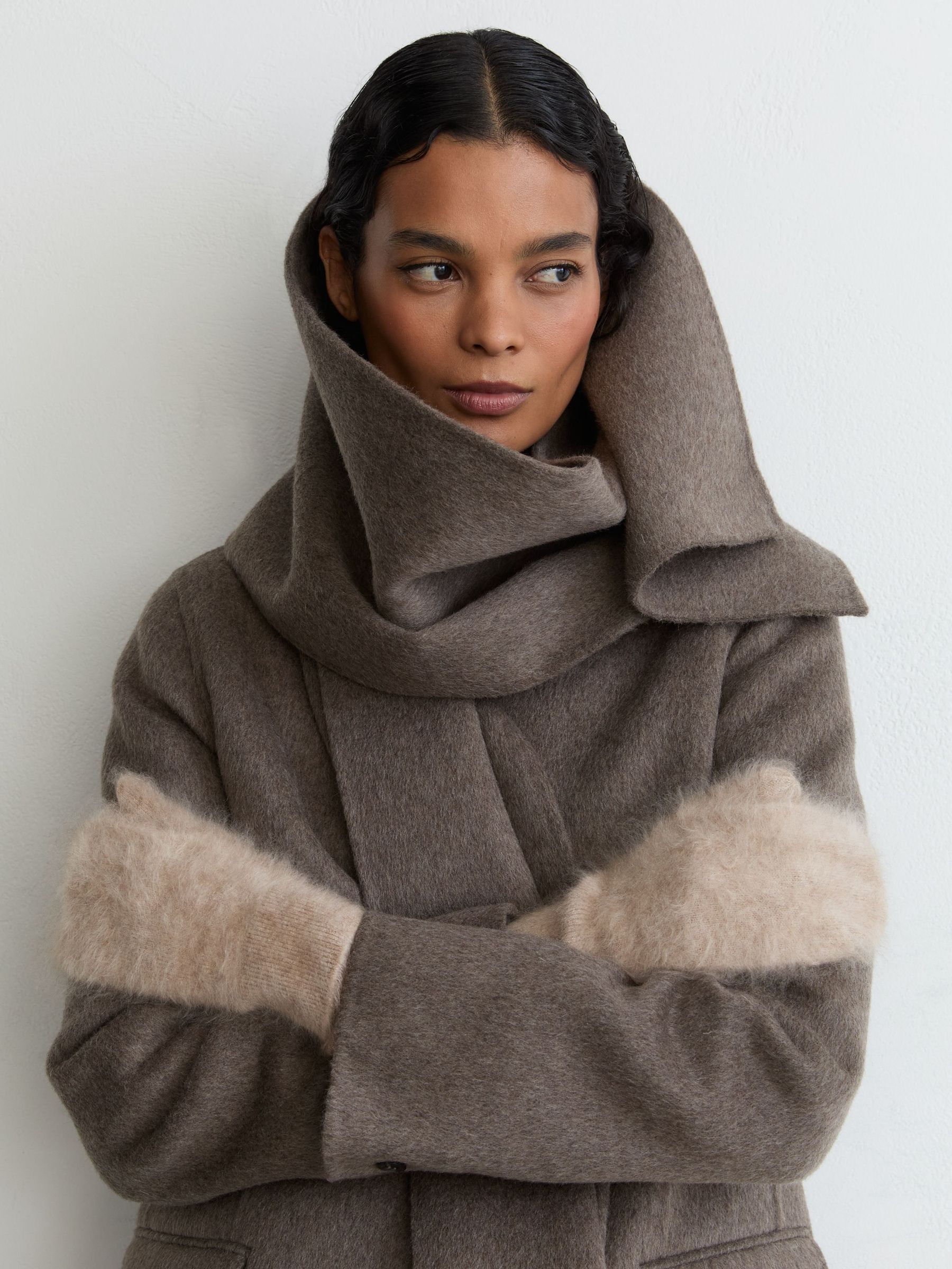 Neutral - Brushed Cashmere Mittens