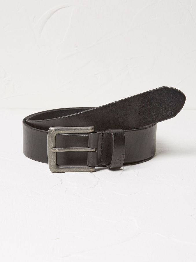 Black Italian Leather Belt (D64462) | $51
